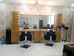 used salon mirror with table countertop best for saloon