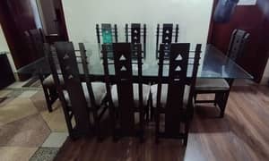 dinning table wooden 8 chairs