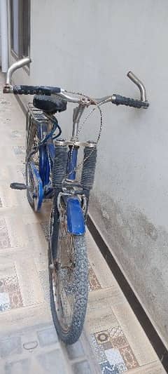 beautiful blue colour bicycle