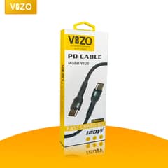 VIZO V120 PD 120W Type C Cable Nylon Braided non-breakable