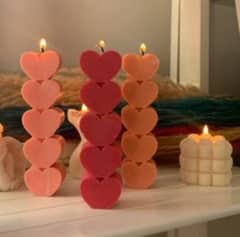 Heart-pillar candles