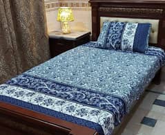 2pcs cotton printed single bedsheets