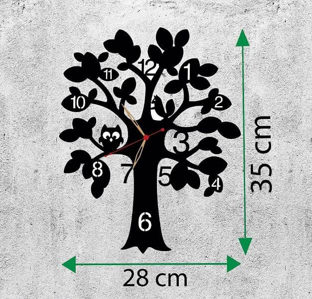 tree wooden wall clock/decoration/clock/home/ 1