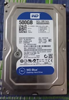 WD computer hard disk 500GB