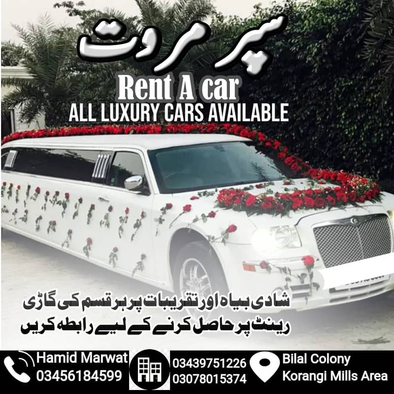 Rent A Car For Wedding, Limousine , All Luxury Car , Self Drive , AUDI 0