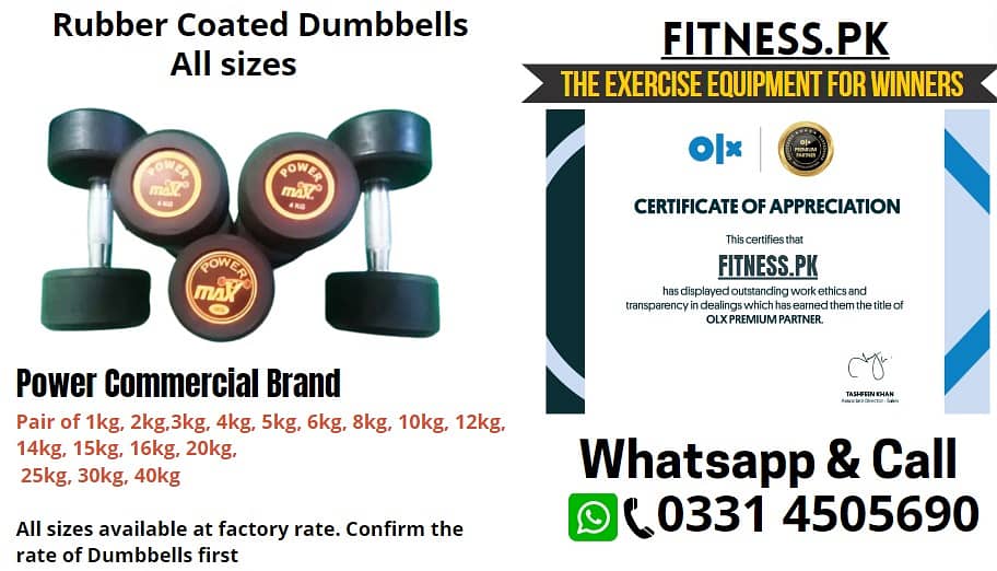 All sizes Rubber Coated Dumbbells weight Plates dumbel Bench Press 0