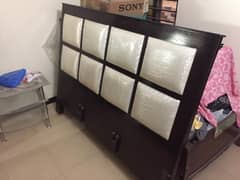 Double Bed with Site Tables & Dressing Table Set (Good Condition)