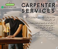 Carpenter Services/Aluminium Door/Mirror Work/Window/Furniture Polish