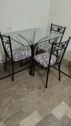 Dining Table with 3 Chairs [ used ]