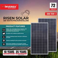 2 panal inverex Risen 330 watt solar panal