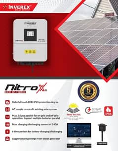 New INVEREX NITROX - 6KW - 8KW - 12kw - Hybrid Solar Inverter System