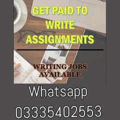 Assignment writing work Part Time/Full Time Daily/typing work/student