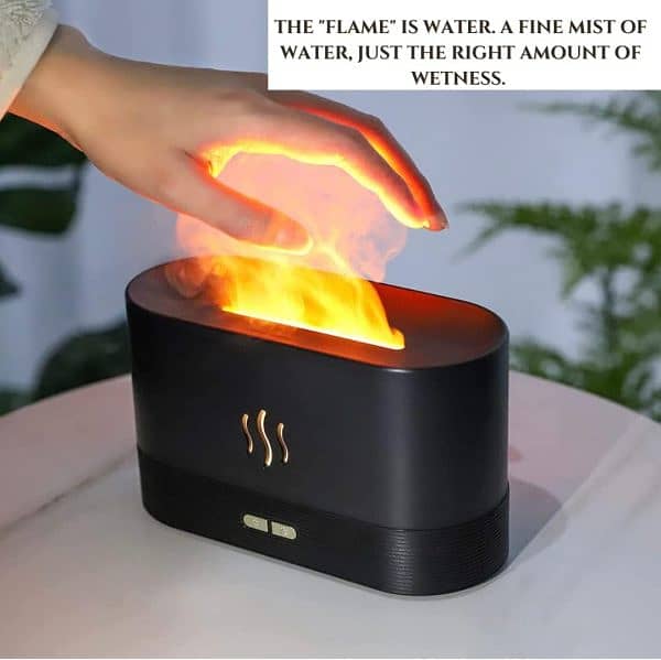 Flame Air Diffuser, Humidifier, Portable-noiseless Aroma Diffuser For 3