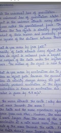 Handwritting Assignment work