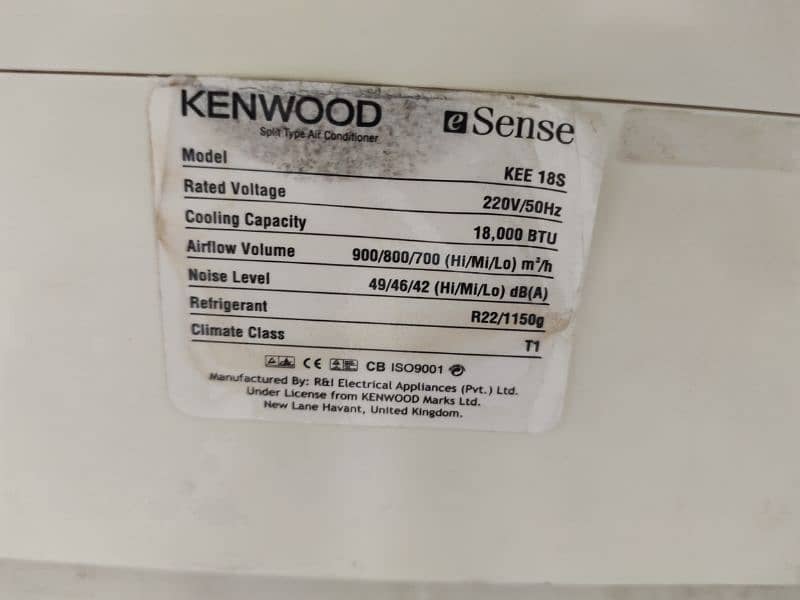 Kenwood 1.5 Ton AC - Non Inverter For Sale 1