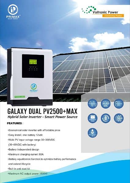 Primax Galaxy Series PV2500+Max 1.5KW Solar Hybrid Inverter 0