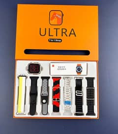 Ultra 7 in 1 Smart Watch Fitness Touch Screen Waterproof Bt Call Sport