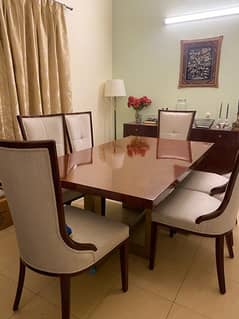 Solid Wood branded Dining table and chairs for 6 person