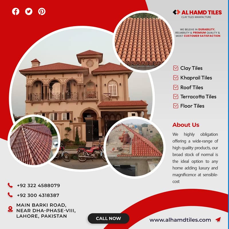 Clay tile/stone tiles/Terracotta Tiles/Khaprail Tiles,Clay/Roof Khapr 0