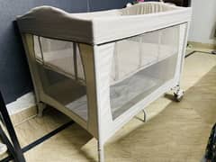 Baby Cot with Cot Set & Stuff Toys