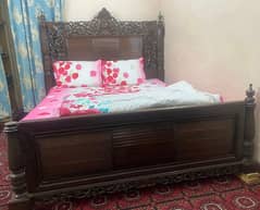 double bed , 5.6 Feet size , chocolate brown colour