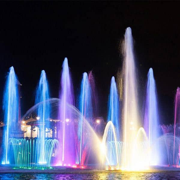 Dancing fountains, waterfalls, sprinkler system, Mist System, Shower, 2