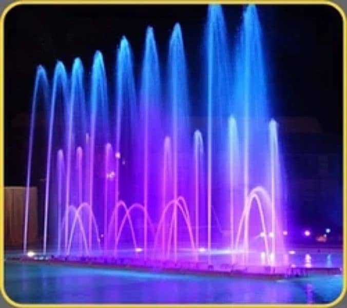 Dancing fountains, waterfalls, sprinkler system, Mist System, Shower, 8