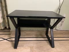 Black Table for Work/PC/Study with Shelf