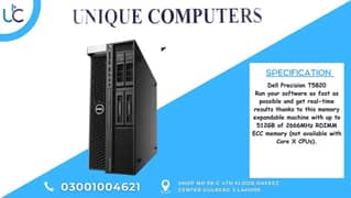 Dell Precision T5820 Run your software as fast as possible and get re