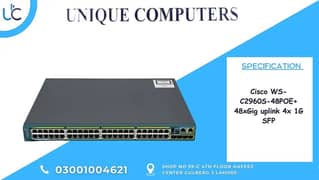 Cisco WS- C2960S-48POE+ 48xGig uplink 4x 1G SFP