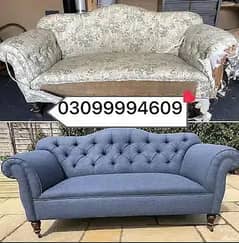 SOFA POSHISH IN LAHORE / SOFA REPAIR /SOFA CUM BED