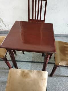 dining table / 4 seater dining table / wooden dining table with chairs
