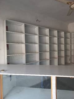 shop Racking and Front Showcase Up for Urgent Sale