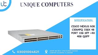 CISCO NEXUS N3K C3064PQ 10GX 48 PORT 10G SFP +4X 40G QSFP server