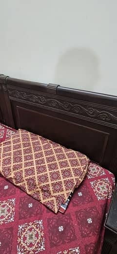 Single Bed Set, Wooden Single Beds, Side Tables, Mattress