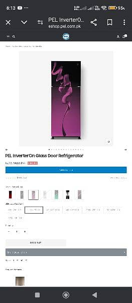 Pel inverteron Glass Door Refrigerator/fridge 7