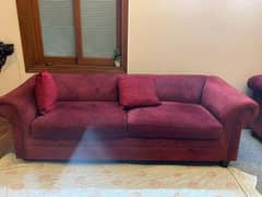 MAROON VELVET SOFA FOR SALE!!!