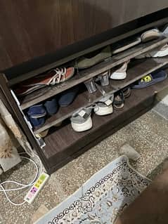 shoe rack big storage aik box m 3 rack hai n big size drawer , -