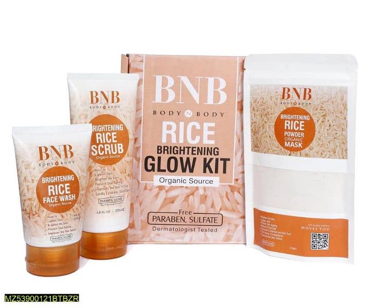 BNB Rice Whitening And Glowing Facial Kit 1