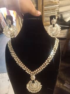 Silver Kundan Mala Set