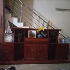 pure sheesham wood shelf/rack/cupboard