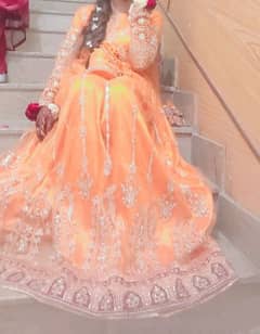 orange mehndi dress