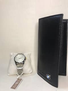 faleda brand watch with branded BMW wallet
