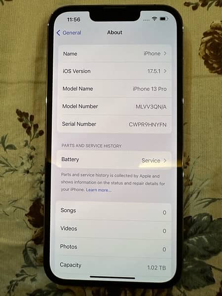 APPLE IPHONE 13 PRO 1 TB GRAPHITE PTA 7