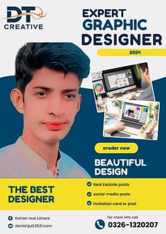 degine your logos , card and post with graphics designer  Lahore