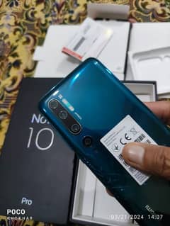 mi note10 Pro 256gb 12ram box back cark ha