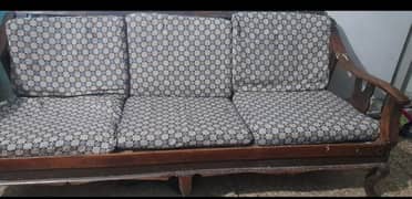 5 seater wooden (Shesham) sofa set