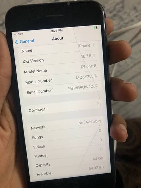 Iphone 8 pta approved 64 GB all ok foront glass brack 4