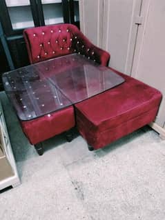 Contact 03061481608 . puffy, table and sofa for sale