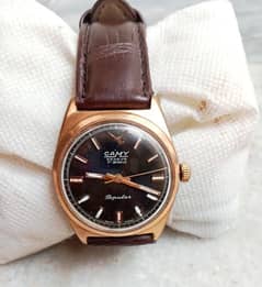 Camy Geneva Gold Plated 17 Jewels Manual Winding Wrist Watch 0
